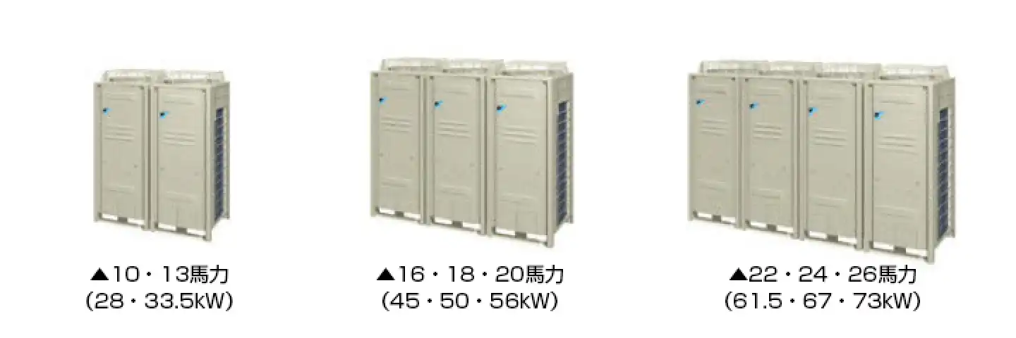 冷暖フリー 更新用 個別運転マルチ Ve－upQRの室外機イメージ