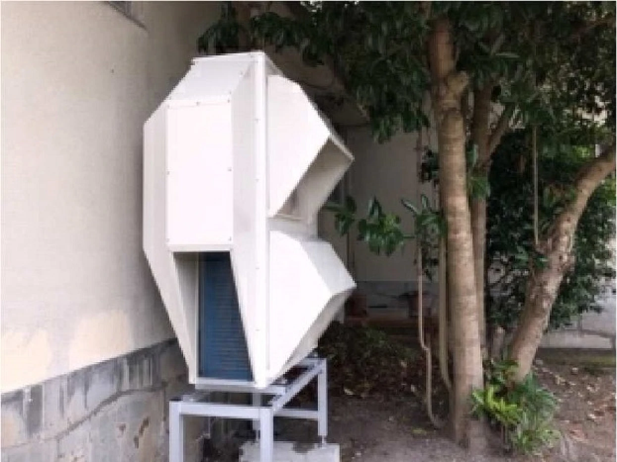 積雪対策された室外機
