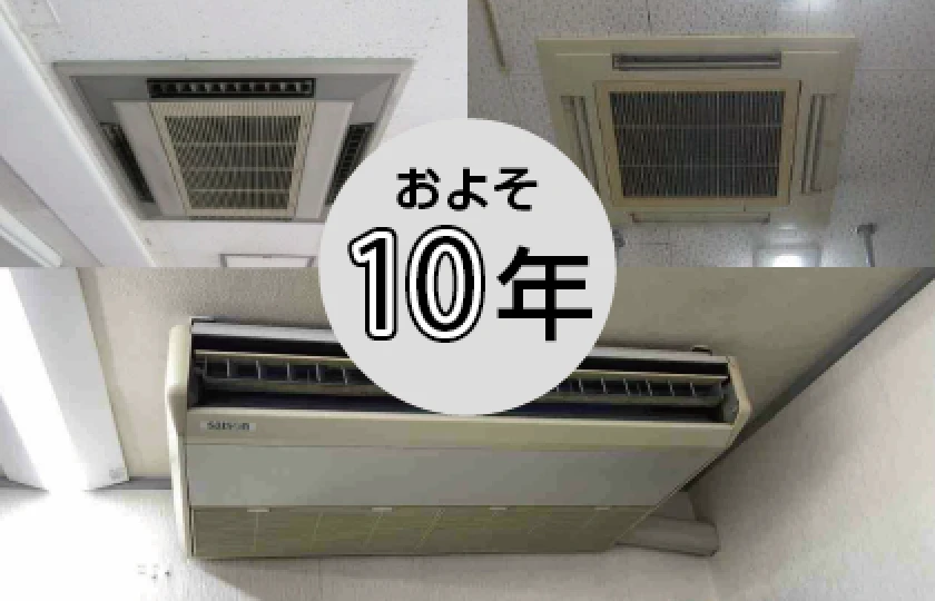 エアコンの寿命はおよそ10年