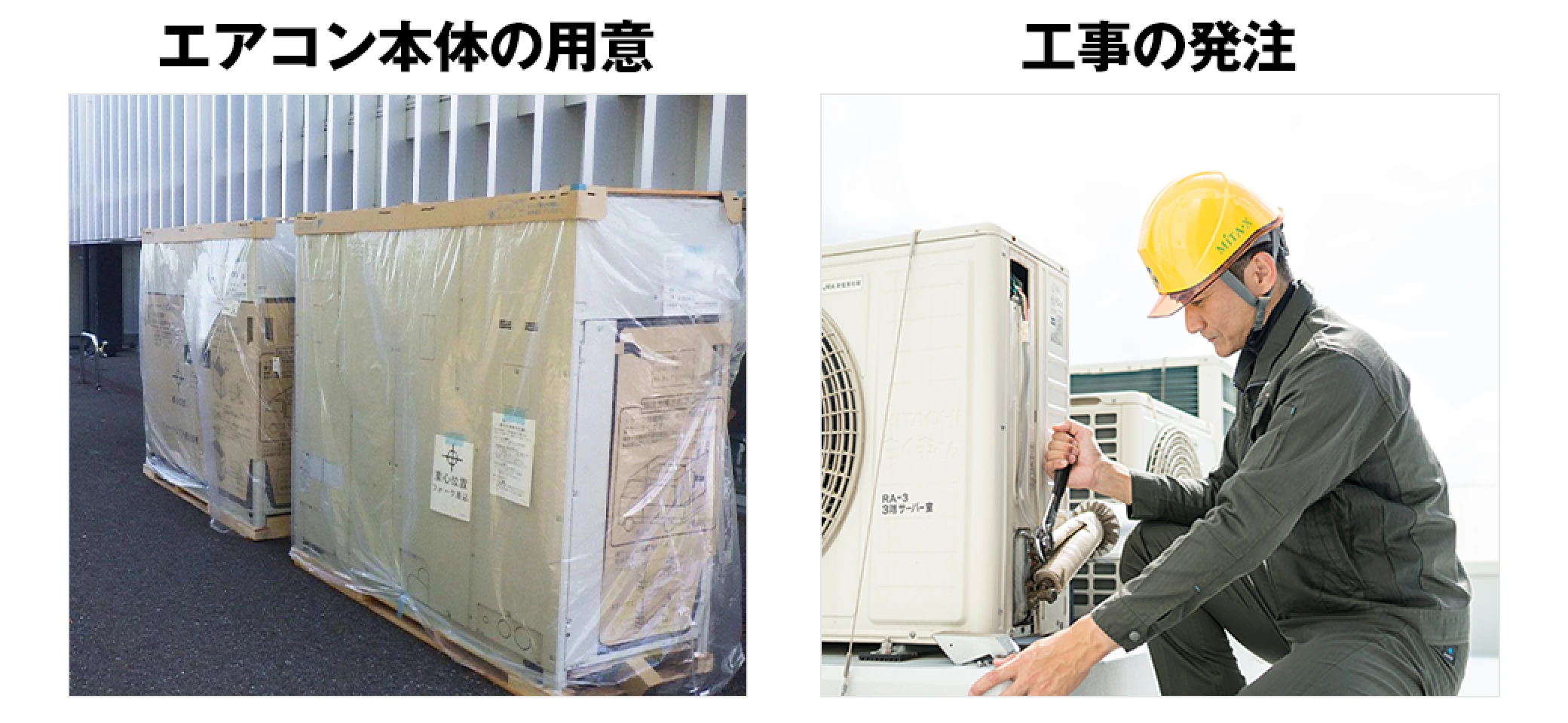 業務用エアコン設置の為に必要な手配