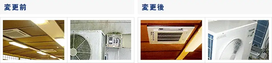 既存室内・室外機と新規室内・室外機のイメージ画像