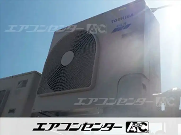 店舗 エアコン設置後の室外機