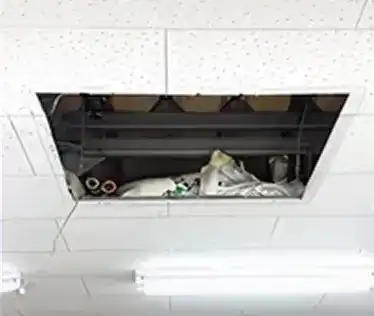 天井カセット形の室外機設置例 1