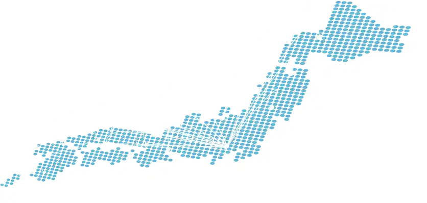 施工対応地域の日本地図