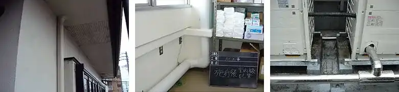 配管の化粧仕上げとラッキング加工のイメージ