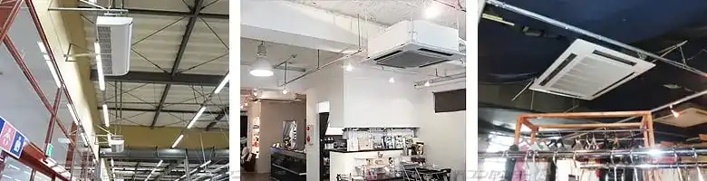 店舗への業務用エアコン設置工事例