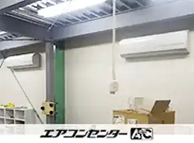 作業場に設置した壁掛形5馬力ツインの事例写真