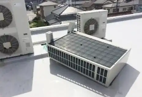 固定されていない室外機の設置状況
