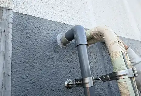 雨水侵入を防ぐ配管接続部の処理