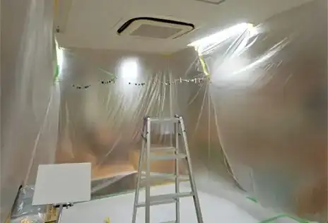 什器や壁面を保護する室内養生