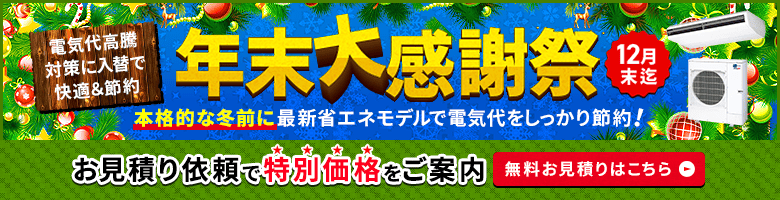 年末大感謝祭・特別割引でご案内いたします