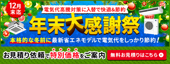 年末大感謝祭・特別割引でご案内いたします