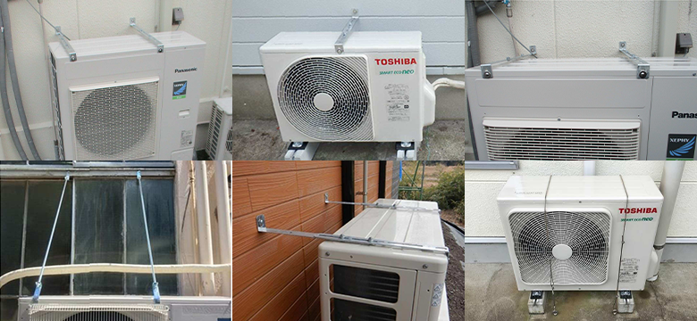 転倒防止金具での固定