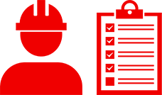 現場調査員とチェックリスト